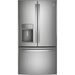 GE Profile 36-inch, 22.2 cu.ft. Counter-Depth French 3-Door Refrigerator with Water and Ice Dispensing System PYE22KYNFS IMAGE 1