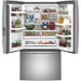 GE Profile 36-inch, 23.1 cu. ft. Counter-Depth French 3-Door Refrigerator with Interior Ice Maker PWE23KYNFS IMAGE 3