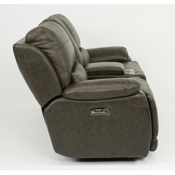 Flexsteel Horizon Power Reclining Leather Loveseat 1933-64P 637-70 IMAGE 4