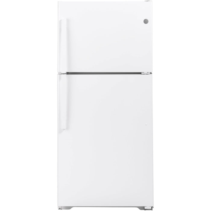 GE 30-inch, 19.2 cu.ft. Freestanding Top Freezer Refrigerator with LED Lighting GTS19KGNRWW IMAGE 1