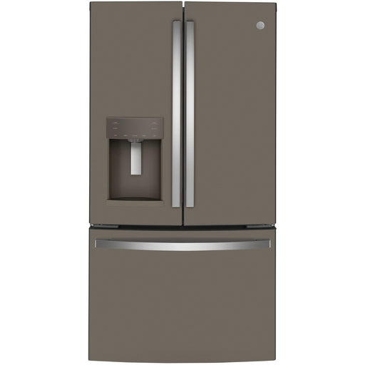 GE 36-inch, 22.1 cu.ft. Counter-Depth French 3-Door Refrigerator with external water and ice dispensing system GYE22GMNES IMAGE 1