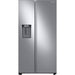 Samsung 36-inch, 22 cu.ft. Counter-Depth Side-by-Side Refrigerator with External Water and Ice Dispensing System RS22T5201SR/AA IMAGE 1