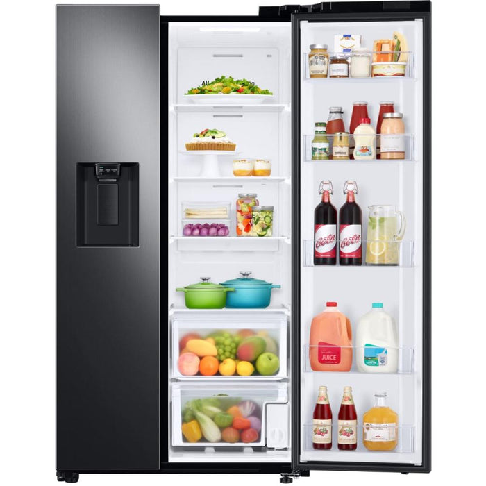 Samsung 36-inch, 27.4 cu.ft. Freestanding Side-by-Side Refrigerator with External Water and Ice Dispensing System RS27T5200SG/AA IMAGE 3