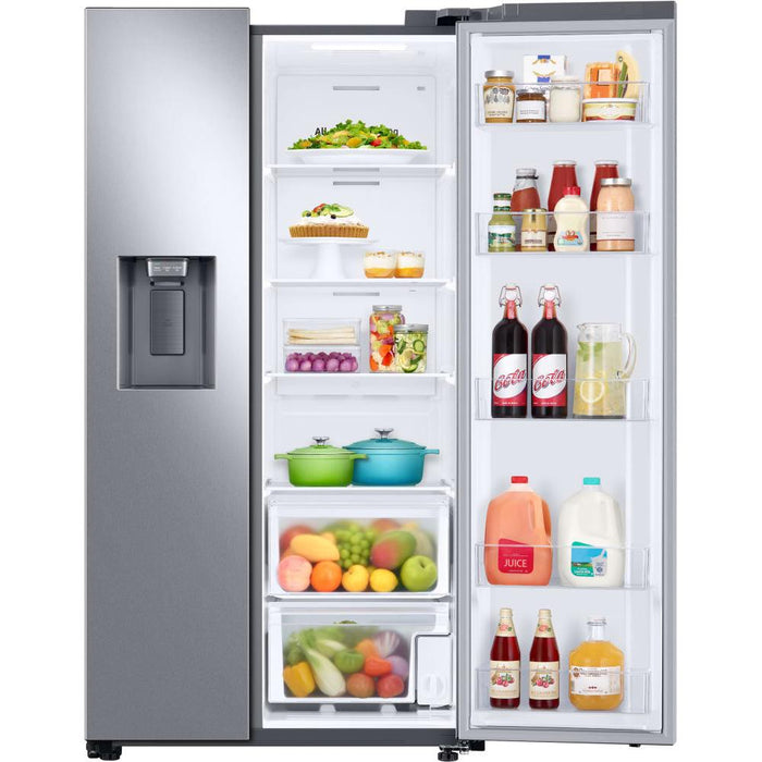 Samsung 36-inch, 27.4 cu.ft. Freestanding Side-by-Side Refrigerator with External Water and Ice Dispensing System RS27T5200SR/AA IMAGE 3