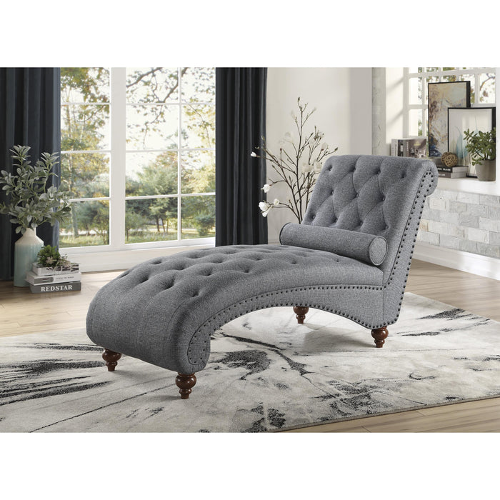 Homelegance Bonne Fabric Chaise 1162NGY-5 IMAGE 5