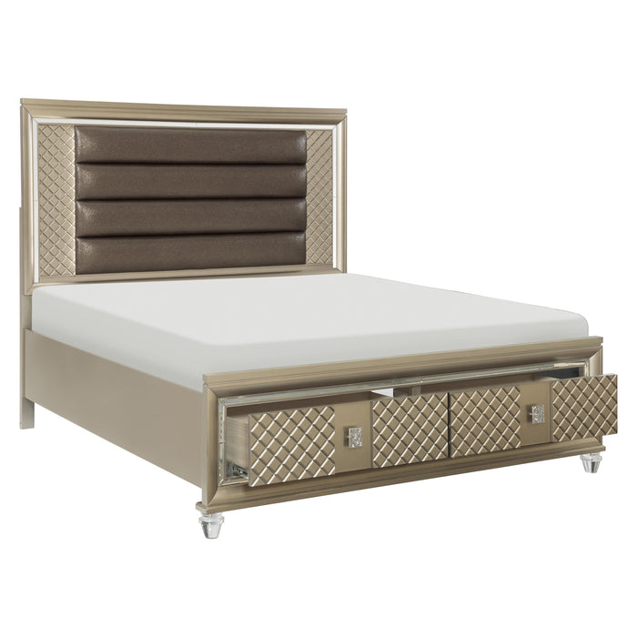 Homelegance Loudon Queen Upholstered Platform Bed with Storage 1515-1* IMAGE 3