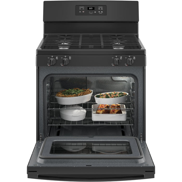 GE 30-inch Freestanding Gas Range with Precise Simmer Burner JGBS61DPBB IMAGE 3