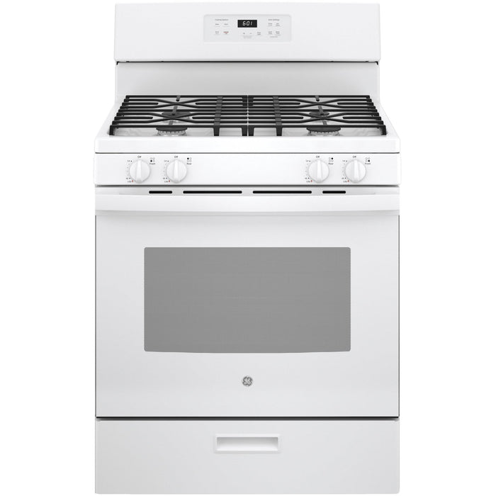 GE 30-inch Freestanding Gas Range with Precise Simmer Burner JGBS61DPWW IMAGE 1