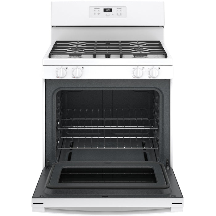 GE 30-inch Freestanding Gas Range with Precise Simmer Burner JGBS61DPWW IMAGE 2