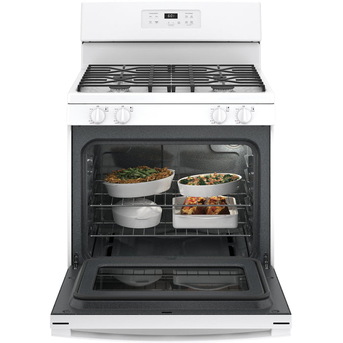 GE 30-inch Freestanding Gas Range with Precise Simmer Burner JGBS61DPWW IMAGE 3