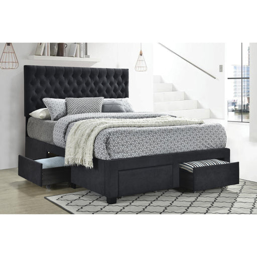 Coaster Furniture Soledad Full Upholstered Platform Bed with Storage 305877F IMAGE 2