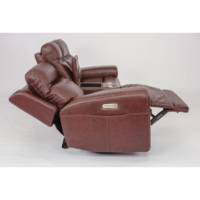 Flexsteel Bravo Power Reclining Leather Match Loveseat 1180-64PH-297-70 IMAGE 3