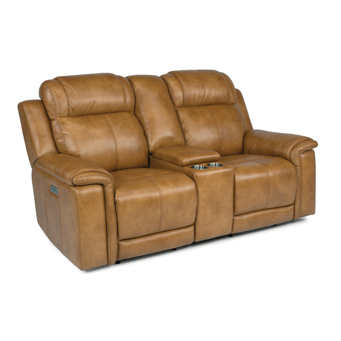 Flexsteel Kingsley Power Reclining Leather Match Loveseat 1128-64PH-295-72 IMAGE 2