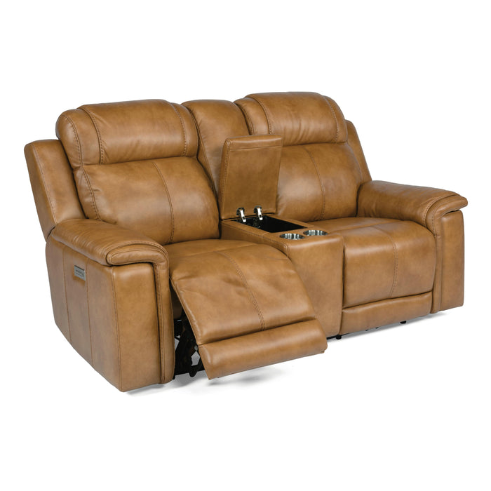 Flexsteel Kingsley Power Reclining Leather Match Loveseat 1128-64PH-295-72 IMAGE 3