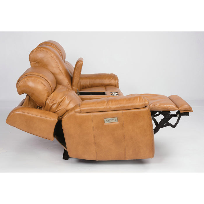 Flexsteel Kingsley Power Reclining Leather Match Loveseat 1128-64PH-295-72 IMAGE 5