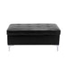 Homelegance Barrington Leather Look Ottoman 8378BLK-4 IMAGE 1