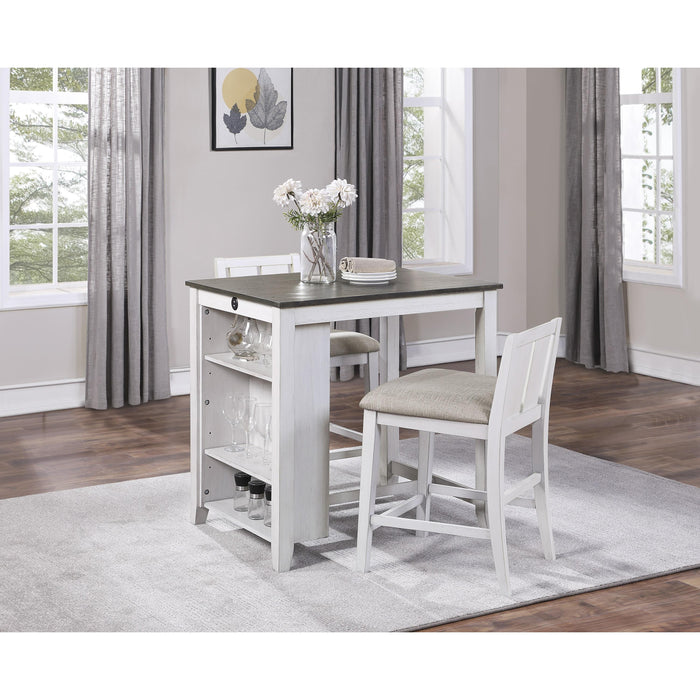 Homelegance Daye 3 pc Counter Height Dinette 5773WH-32 IMAGE 2