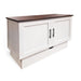 Sleep Chest Cape Cod Queen Cabinet Bed Bed with Storage Cape Cod Cabinet Bed - White/Acacia IMAGE 1