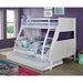 Furniture of America Hoople CM-BK963WH Twin/Full Bunk Bed IMAGE 1