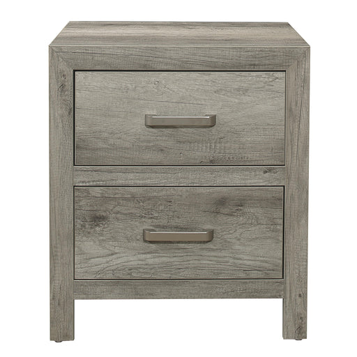 Homelegance Mandan 2-Drawer Nightstand 1910GY-4 IMAGE 1