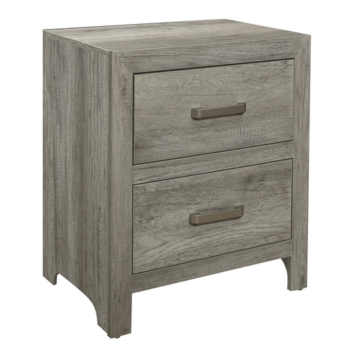 Homelegance Mandan 2-Drawer Nightstand 1910GY-4 IMAGE 2