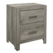 Homelegance Mandan 2-Drawer Nightstand 1910GY-4 IMAGE 2