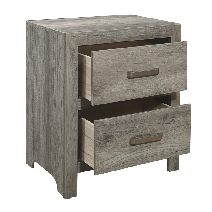 Homelegance Mandan 2-Drawer Nightstand 1910GY-4 IMAGE 3