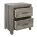 Homelegance Mandan 2-Drawer Nightstand 1910GY-4 IMAGE 3