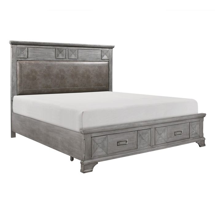 Homelegance Mayodan Queen Upholstered Platform Bed with Storage 1516-1/1516-2/1516-3 IMAGE 2