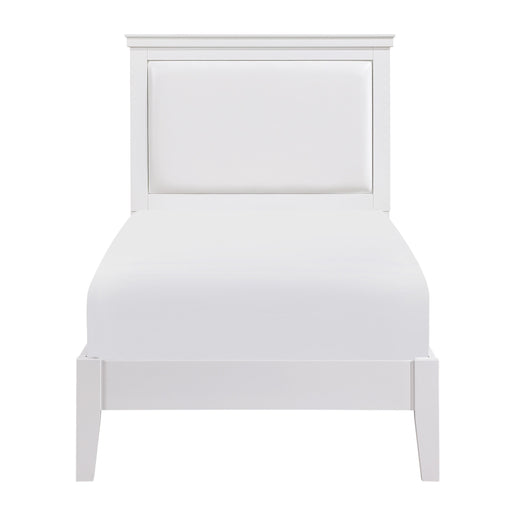 Homelegance Seabright Twin Upholstered Bed 1519WHT-1* IMAGE 1