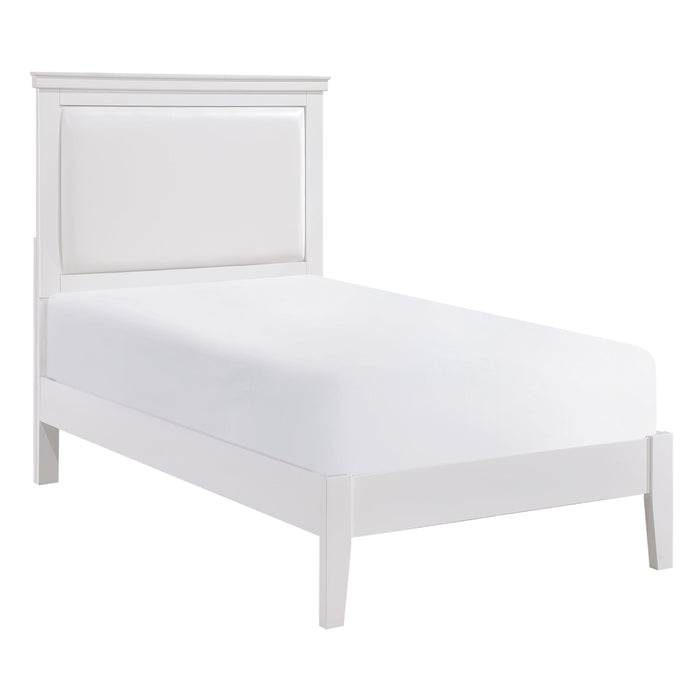 Homelegance Seabright Twin Upholstered Bed 1519WHT-1* IMAGE 2