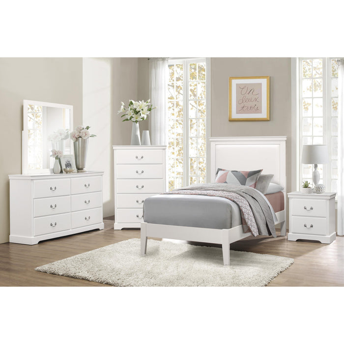 Homelegance Seabright Twin Upholstered Bed 1519WHT-1* IMAGE 3