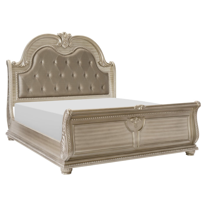 Homelegance Cavalier King Upholstered Sleigh Bed 1757SVK-1EK* IMAGE 2