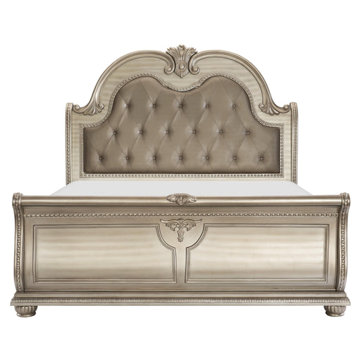 Homelegance Cavalier Queen Upholstered Sleigh Bed 1757SV-1* IMAGE 1