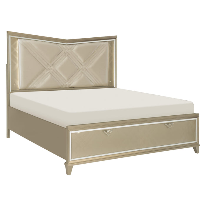 Homelegance Bijou King Upholstered Platform Bed with Storage 1522K-1WFEK* IMAGE 2