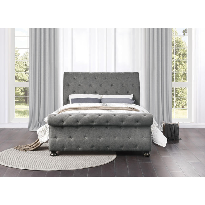 Homelegance Crofton California King Upholstered Sleigh Bed 1549GYK-1CK* IMAGE 5