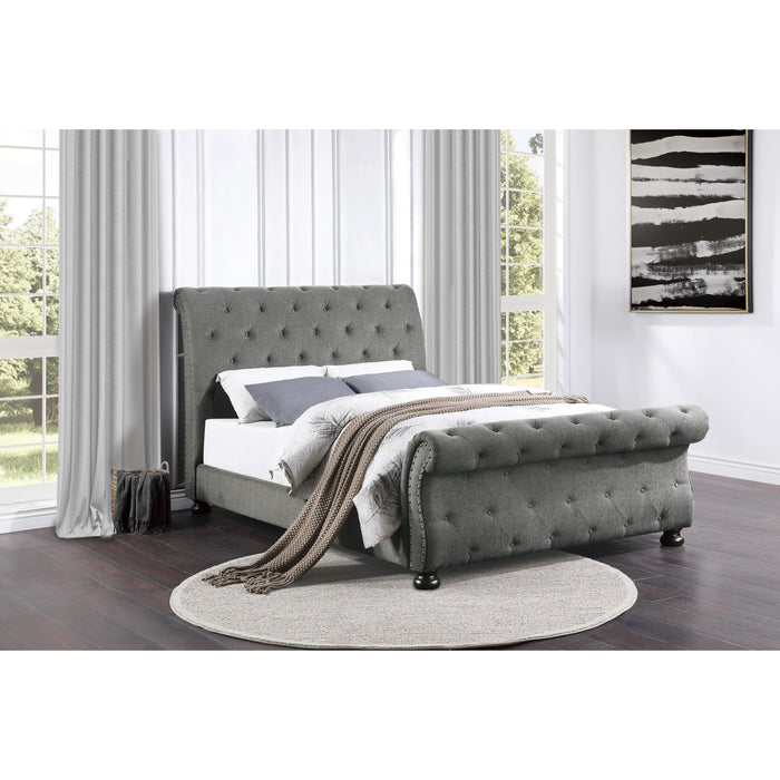 Homelegance Crofton California King Upholstered Sleigh Bed 1549GYK-1CK* IMAGE 6