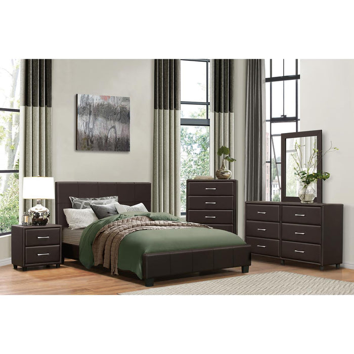 Homelegance Lorenzi Full Upholstered Platform Bed 2220FDBR-1* IMAGE 5