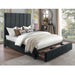 Homelegance Neunan California King Upholstered Mansion Bed with Storage 5876KGY-1/5876KGY-3CK/5876K-2DW IMAGE 2