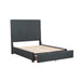 Homelegance Neunan King Upholstered Mansion Bed with Storage 5876KGY-1/5876KGY-3EK/5876K-2DW IMAGE 1