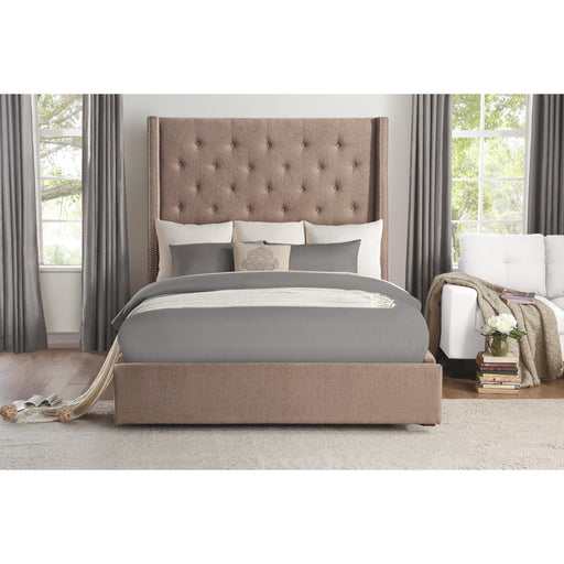 Homelegance Fairborn Queen Upholstered Platform Bed 5877BR-1* IMAGE 2