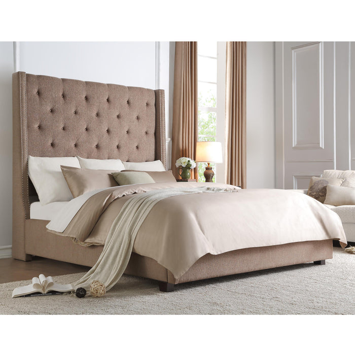 Homelegance Fairborn Queen Upholstered Platform Bed 5877BR-1* IMAGE 3