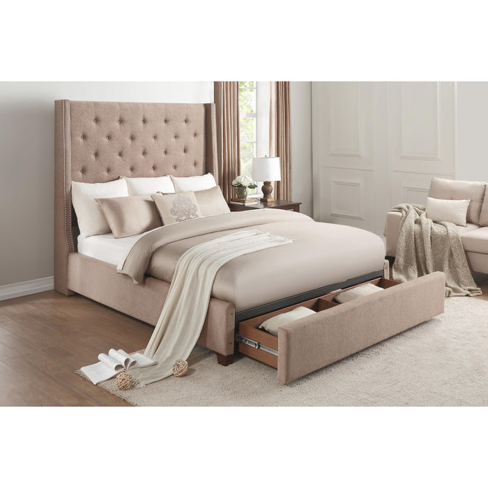 Homelegance Fairborn California King Upholstered Platform Bed with Storage 5877KBR-1CKDW* IMAGE 2