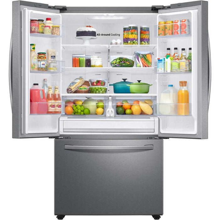 Samsung 36-inch, 28.2 cu.ft. Freestanding French 3-Door Refrigerator with Internal Ice Maker RF28T5001SR/AA IMAGE 5