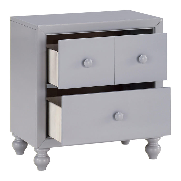 Homelegance Wellsummer 2-Drawer Nightstand 1803GY-4 IMAGE 3