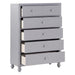 Homelegance Wellsummer 5-Drawer Chest 1803GY-9 IMAGE 3