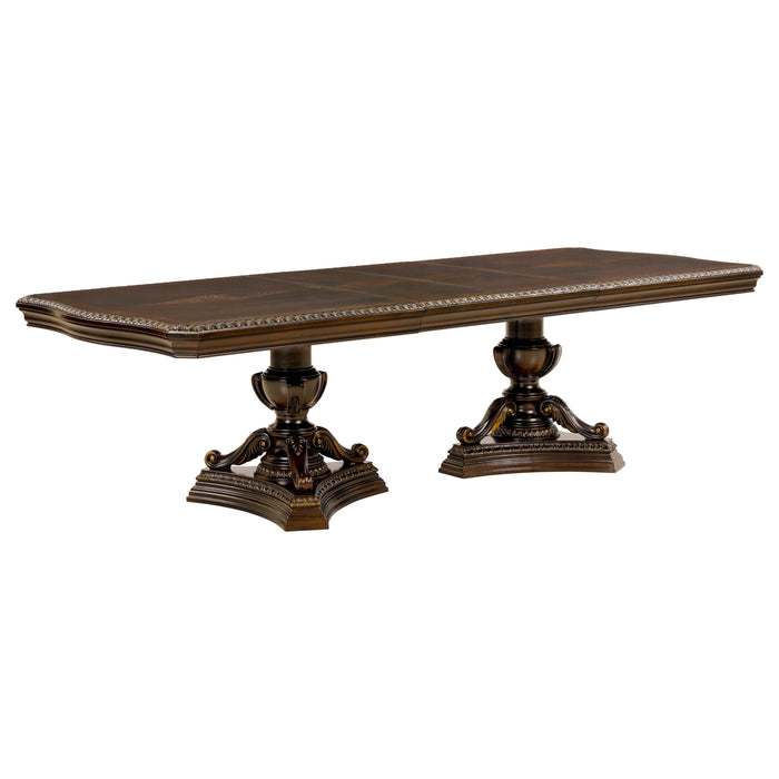 Homelegance Dining Table with Copper Top and Pedestal Base 1935-110/1935-110B IMAGE 2