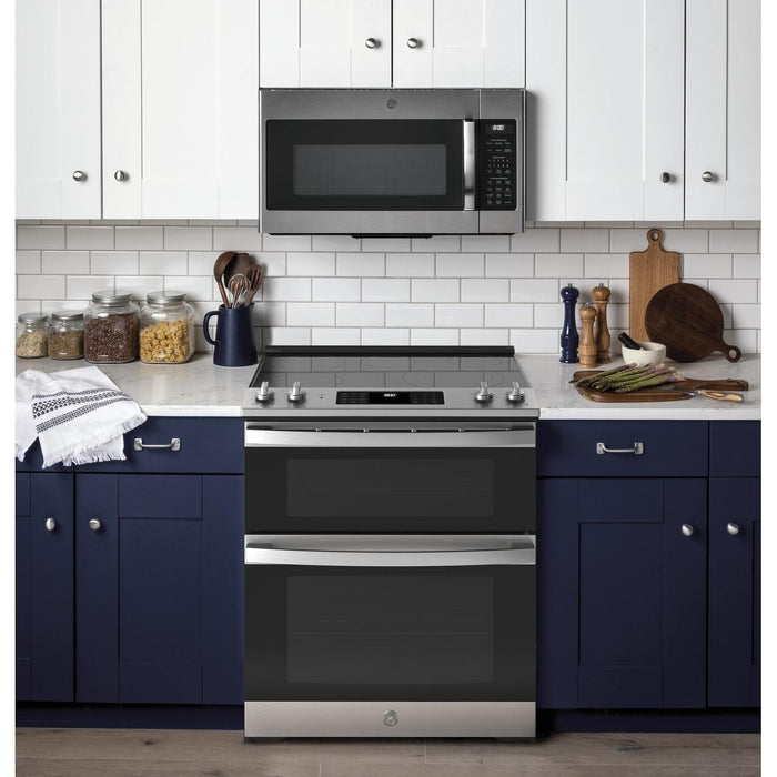 GE 30-inch Slide-in Electric Range with True European Convection Technology JSS86SPSS IMAGE 6