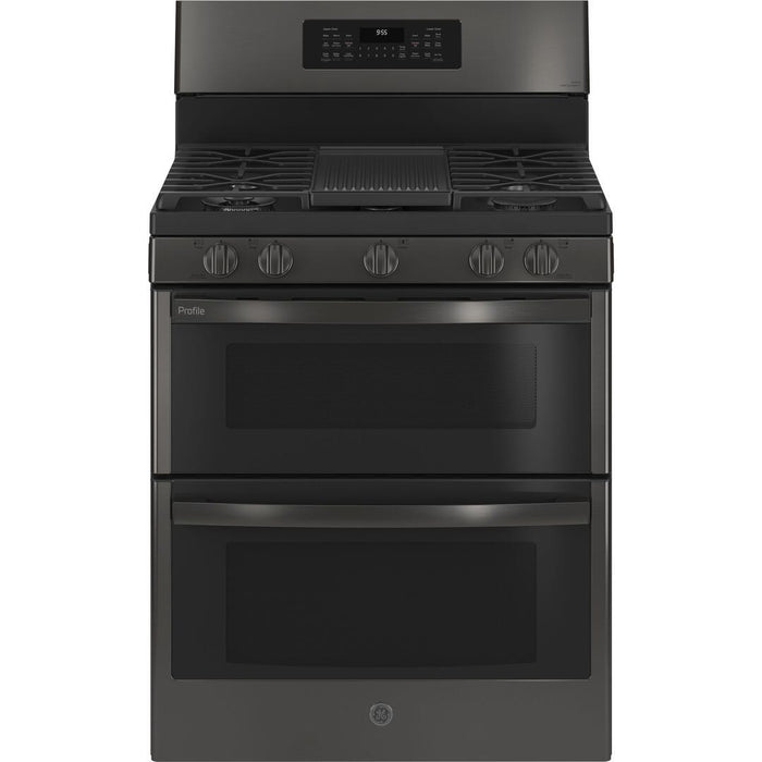 GE Profile 30-inch Freestanding Electric Range with True European Convection Technology PGB965BPTS IMAGE 1