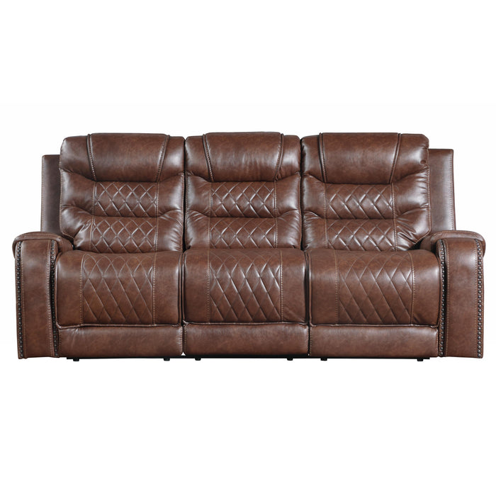 Homelegance Putnam Reclining Fabric Sofa 9405BR-3 IMAGE 1